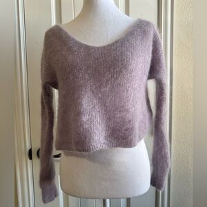 Gianni Bini purple cropped sweater